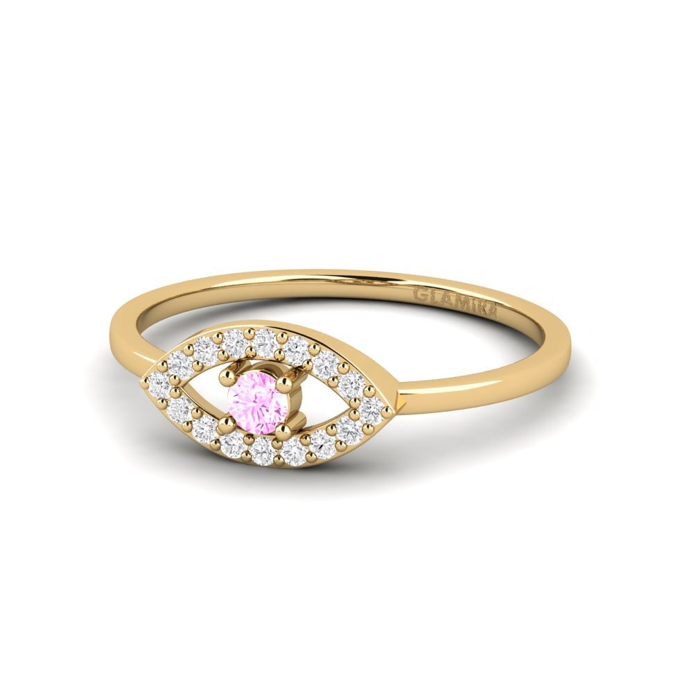 Zafiro Rosado Anillo Blogio