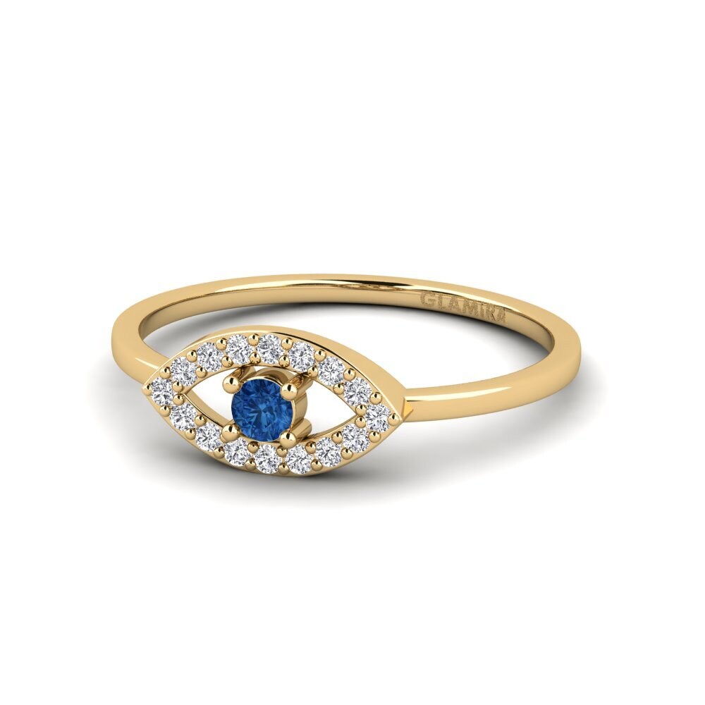 Circonita Azul Oscuro Anillo Blogio