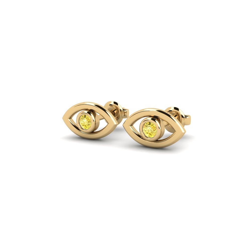 Yellow Sapphire Women's Earring Braveco