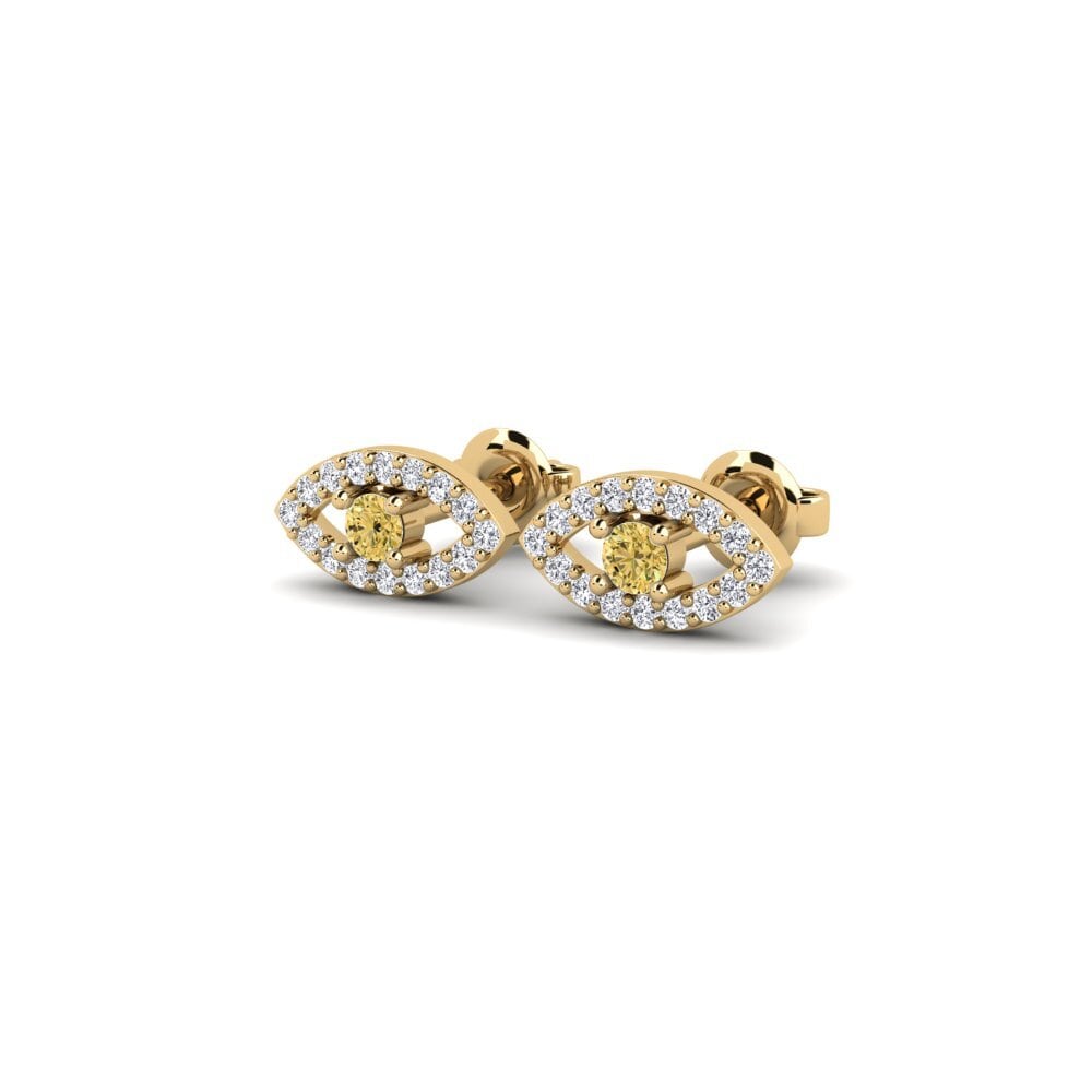 Yellow Diamond Women's Earring Daotang