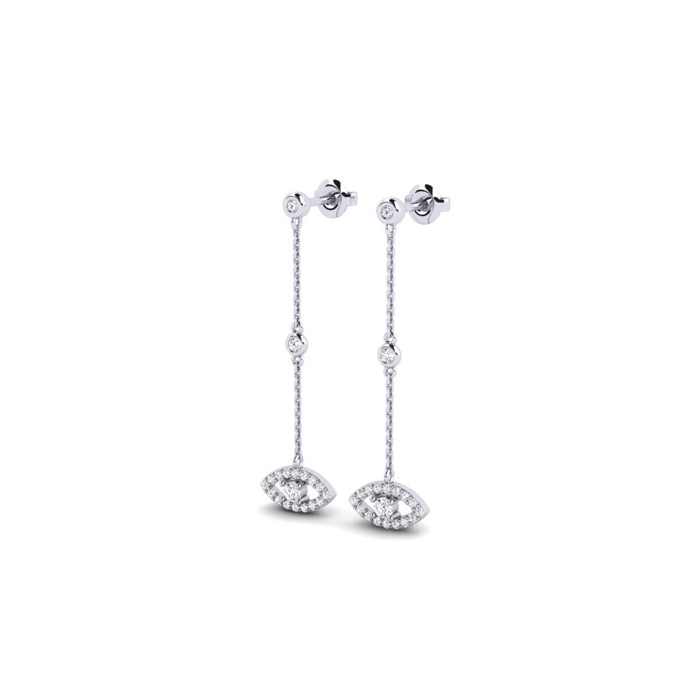 White Silver Women's Earring Disort
