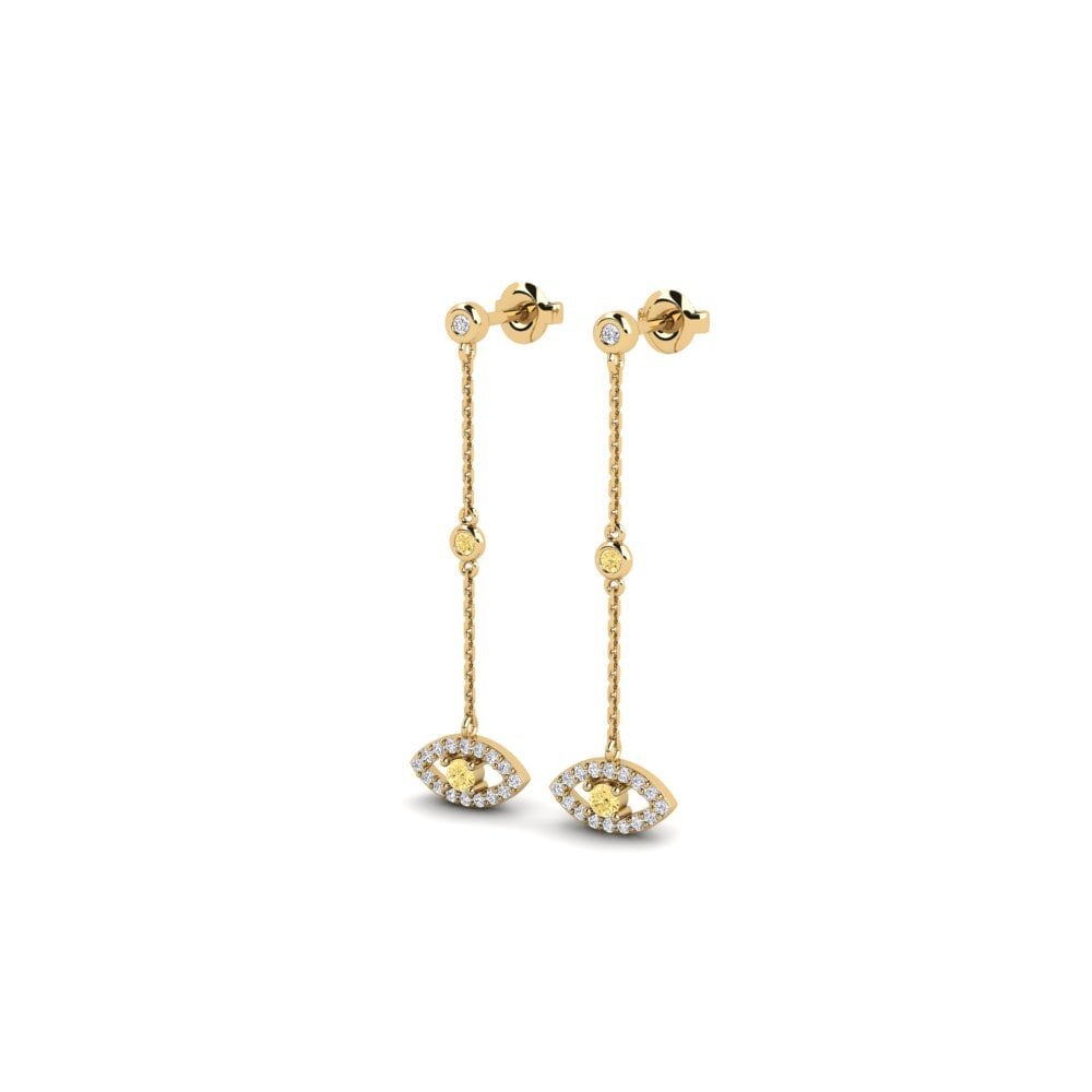 Yellow Diamond Women's Earring Disort