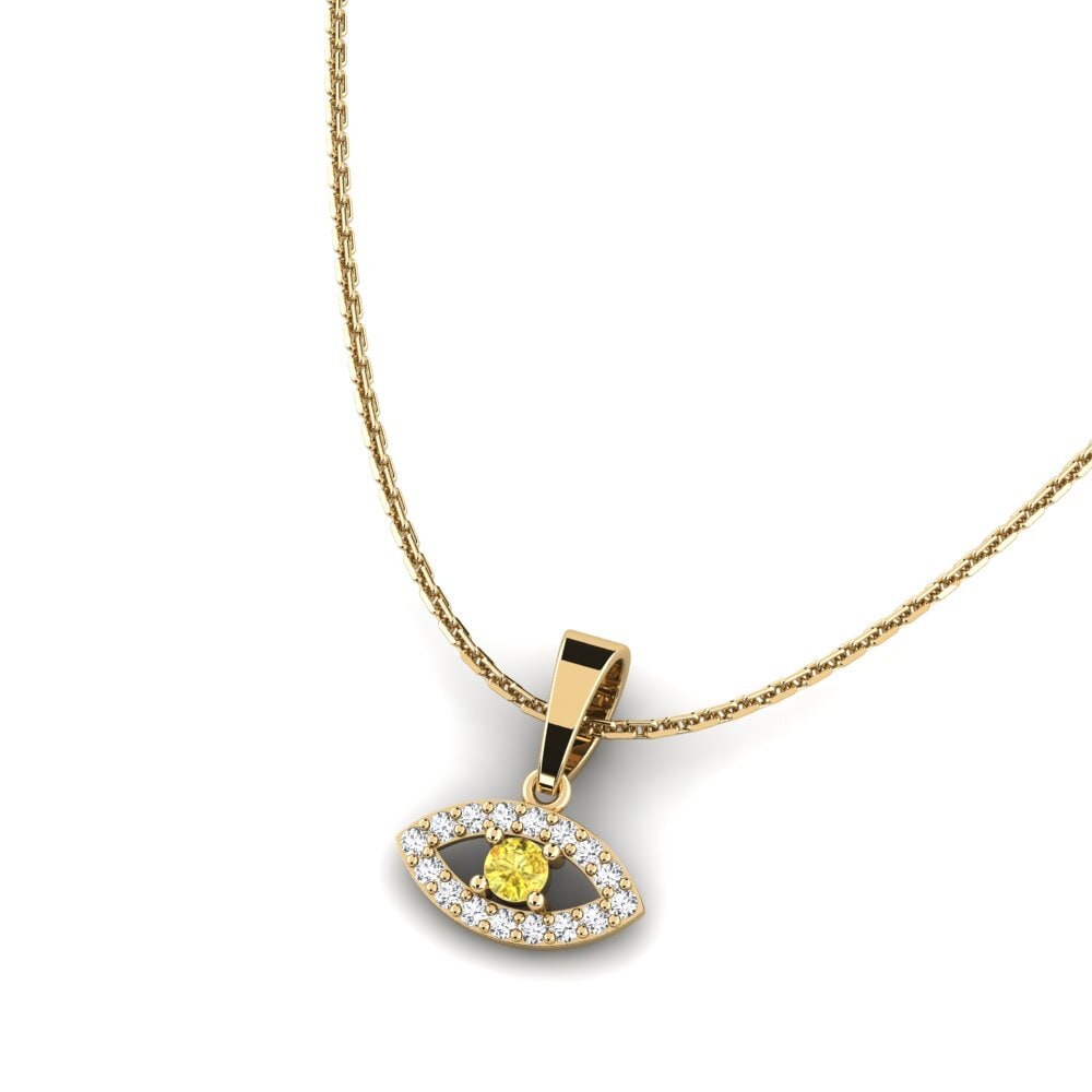 Yellow Sapphire Women's Pendant Fortitudo