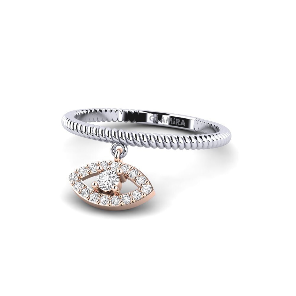 14ct White & Rose Gold Ring Geana