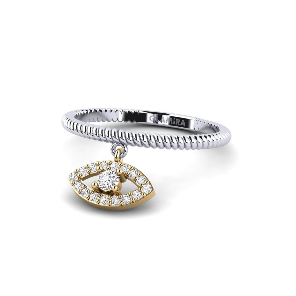 14ct White & Yellow Gold Ring Geana