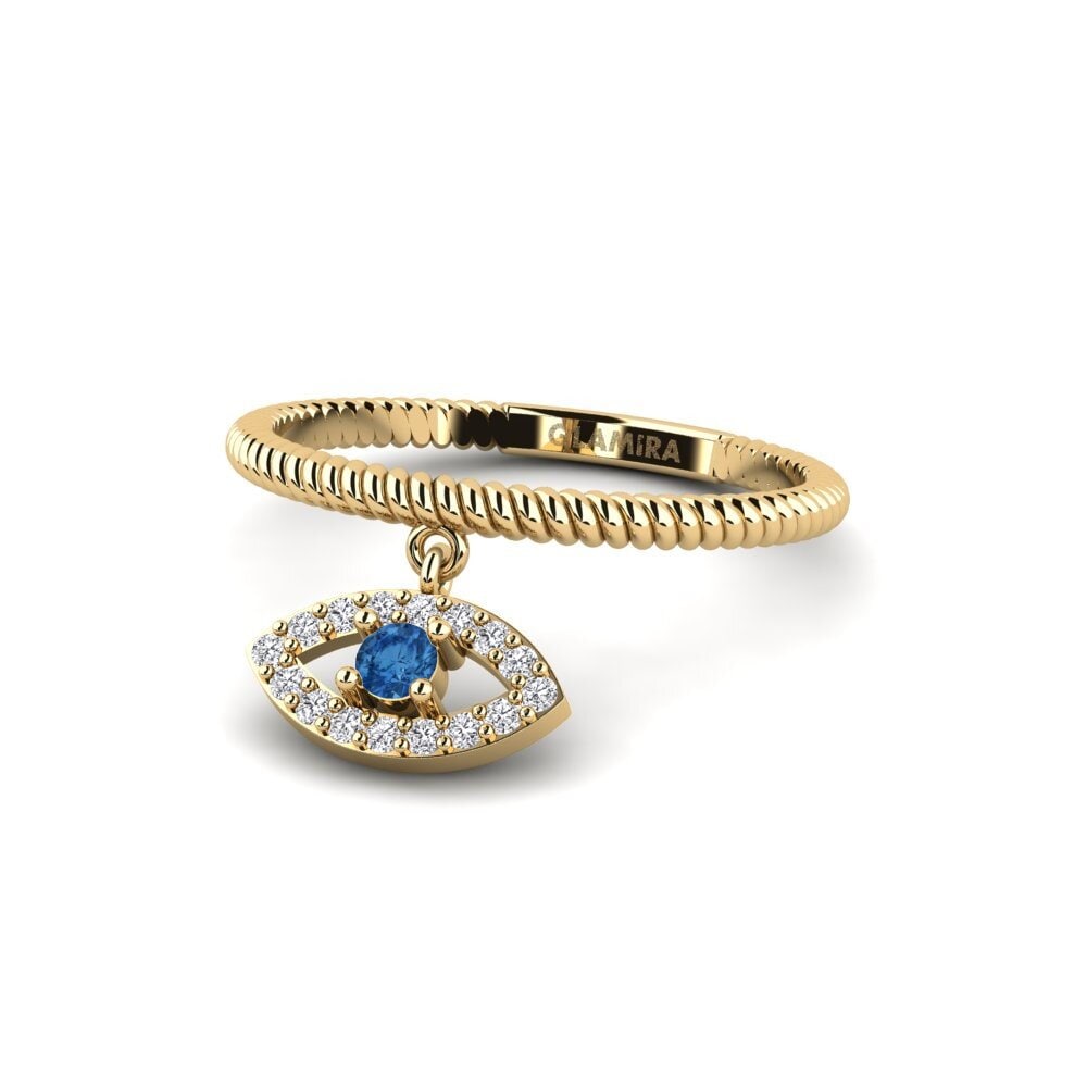 Circonita Azul Oscuro Anillo Geana