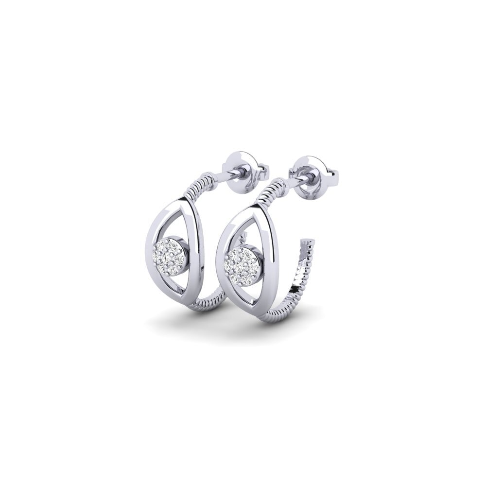 White Silver Women's Earring Jaruntaka