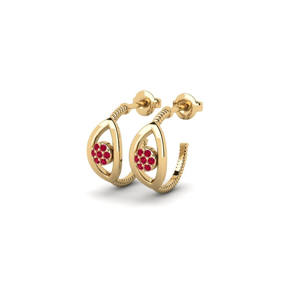 Ruby Women's Earring Jaruntaka