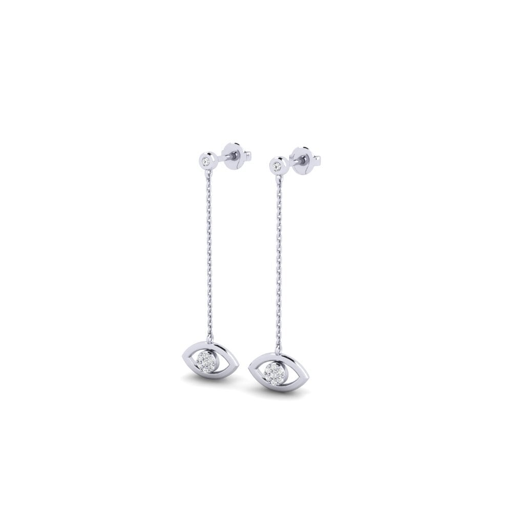White Silver Women's Earring Konfyans