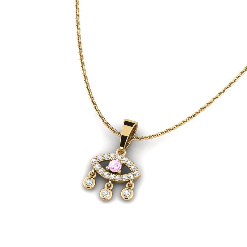 Zafiro Rosado Colgante de Mujer Kynning