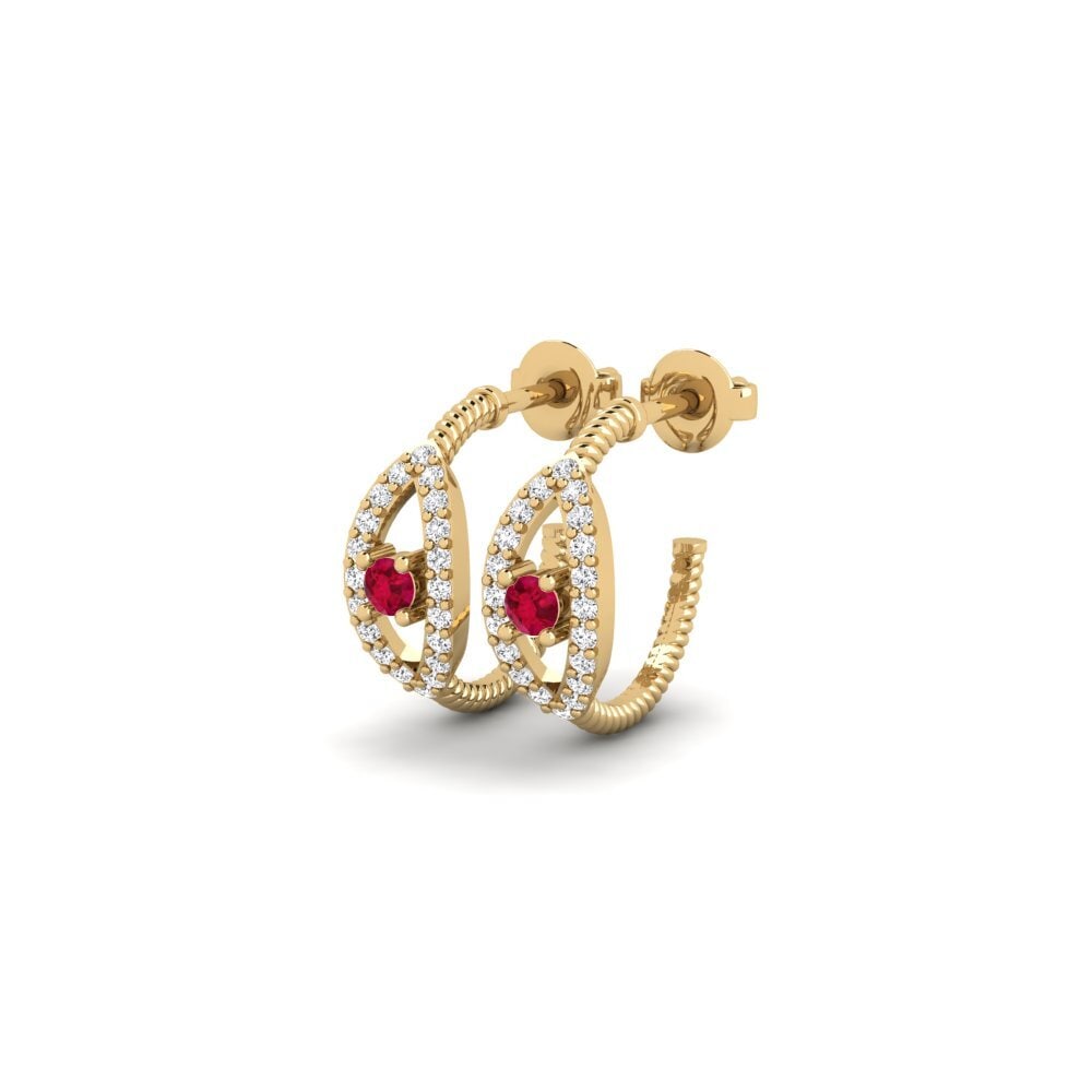Ruby Women's Earring Matsuge