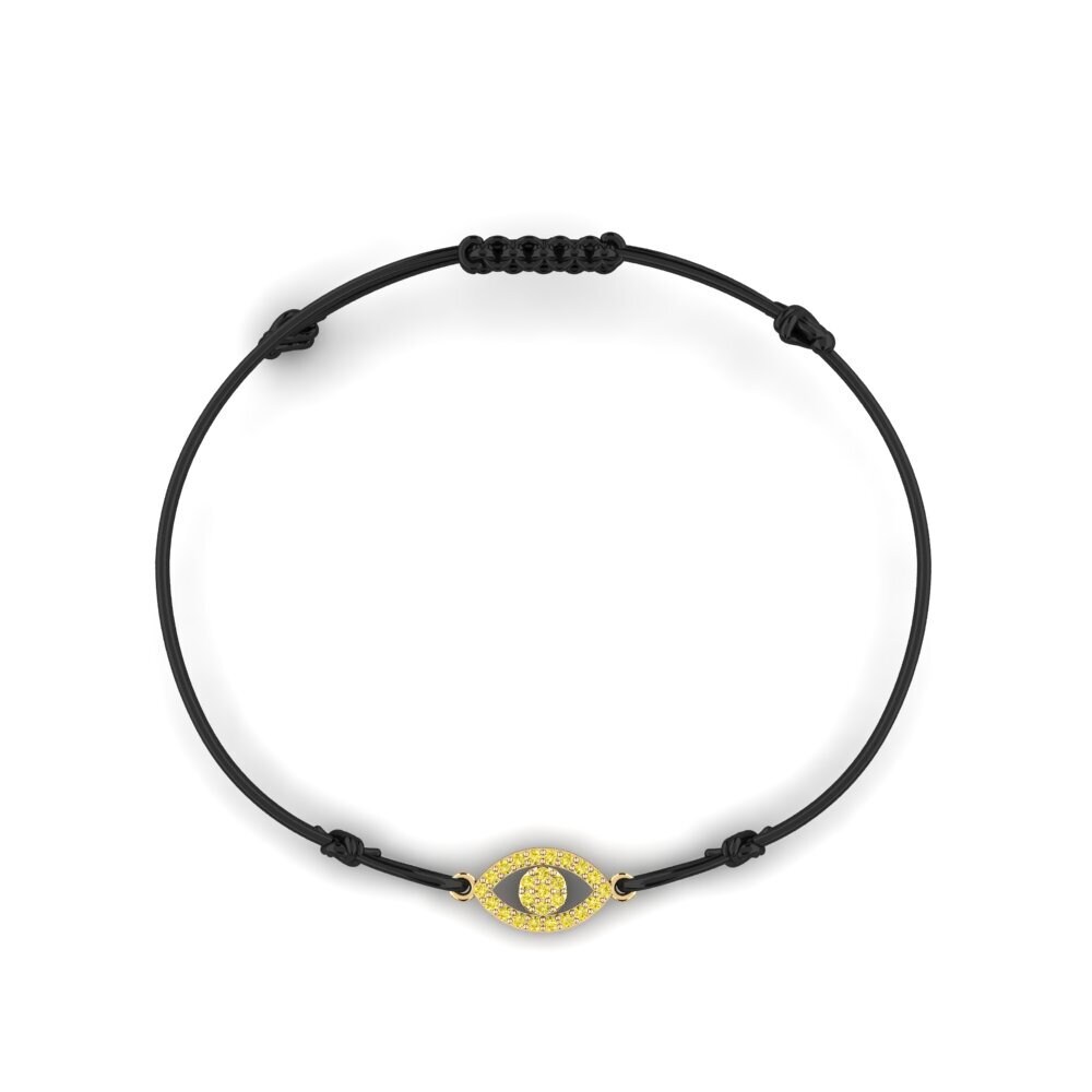 Yellow Sapphire Cord Bracelet Olhado