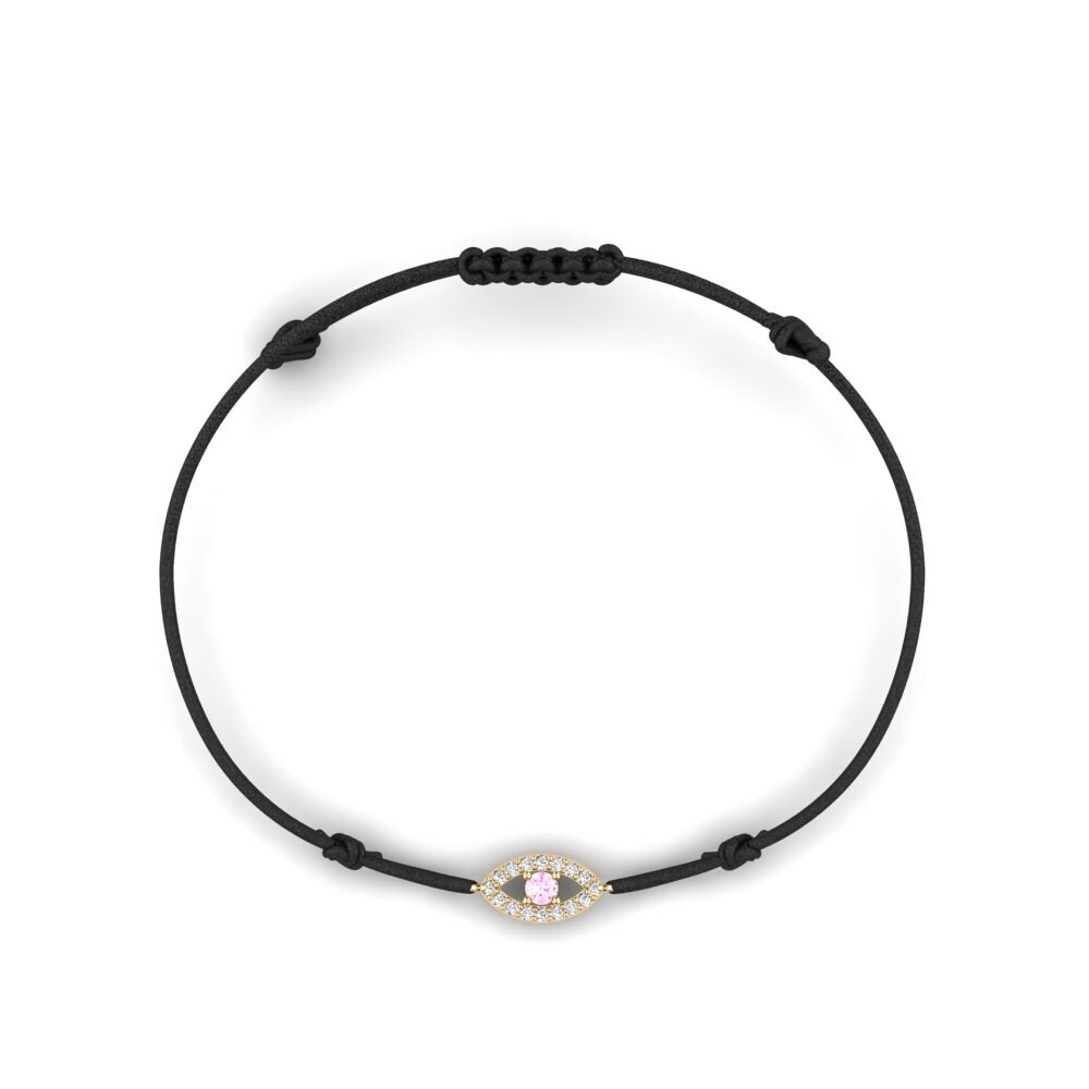 Zafiro Rosado Pulsera de cordón Oyevipper