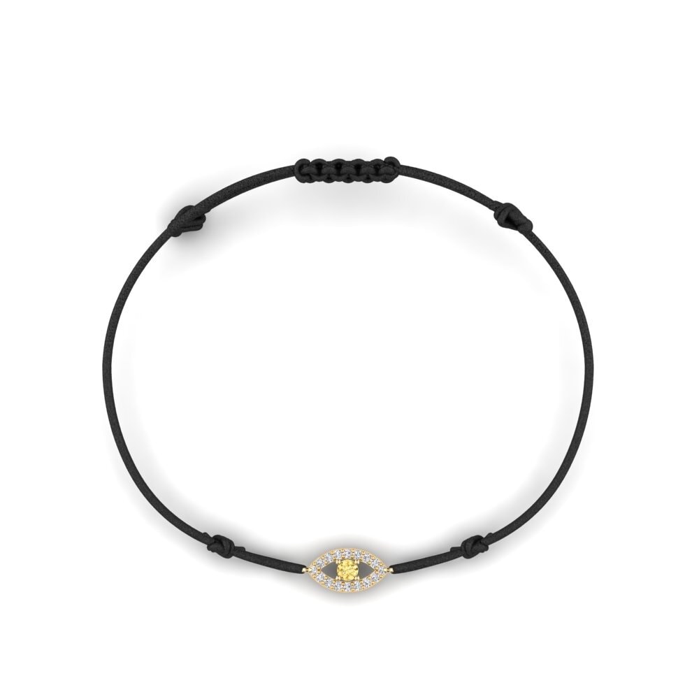 Yellow Diamond Cord Bracelet Oyevipper