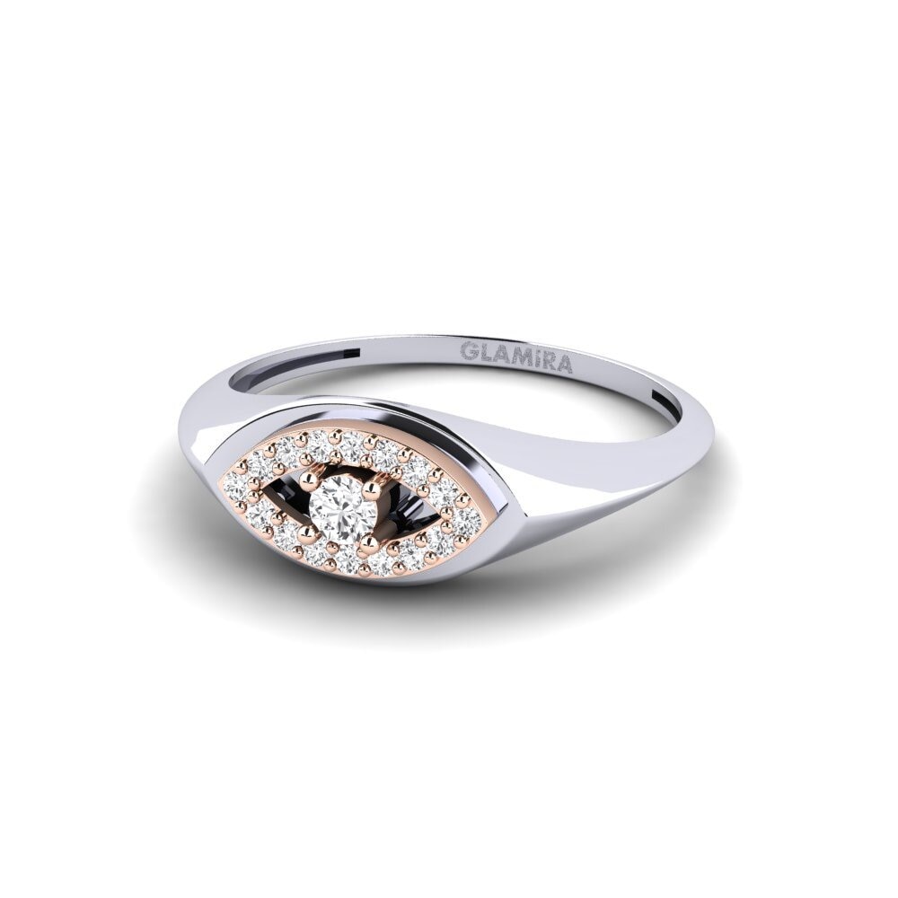 14ct White & Rose Gold Ring Pestanya