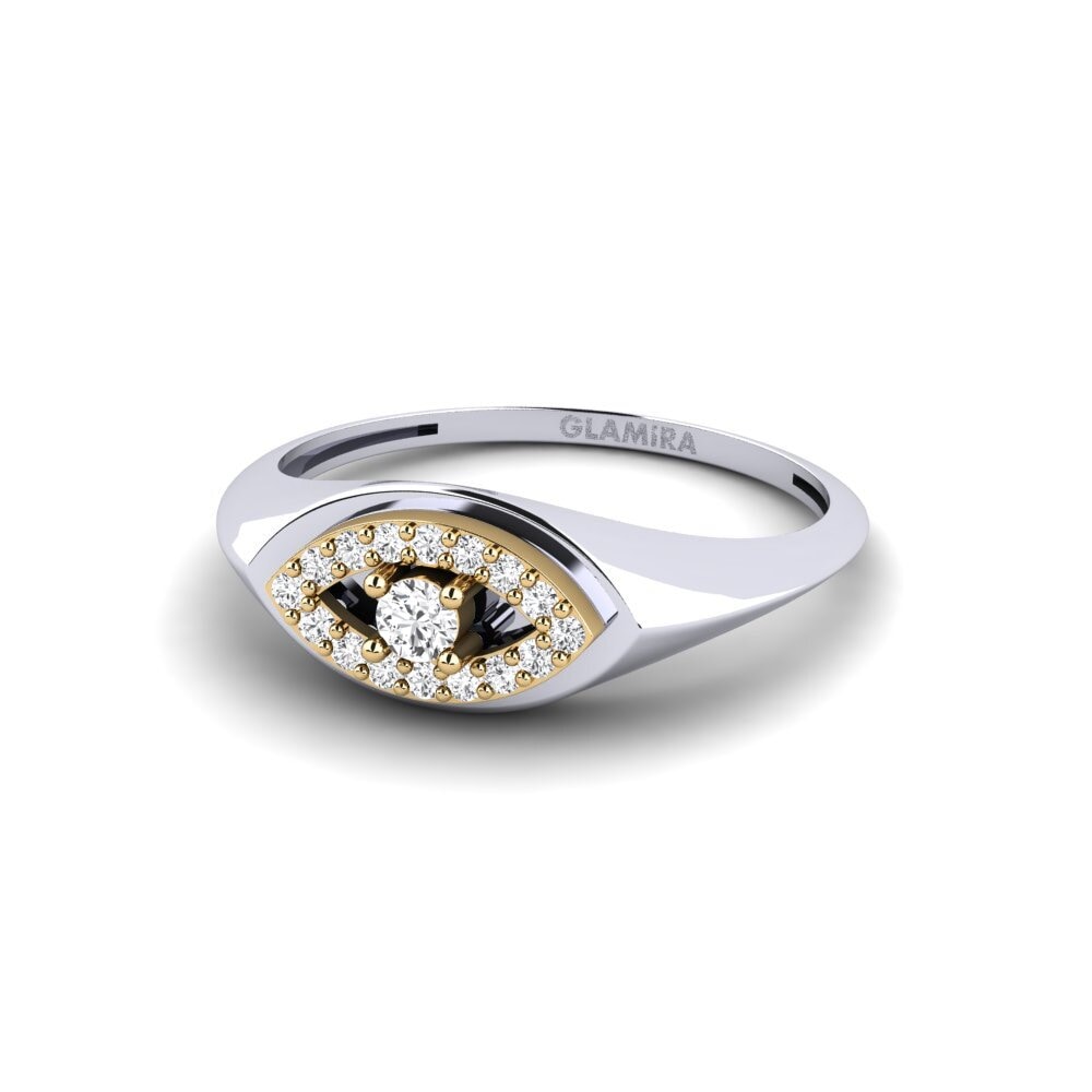 14ct White & Yellow Gold Ring Pestanya