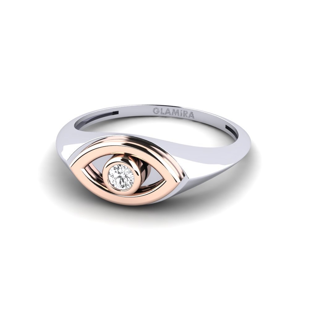 14ct White & Rose Gold Ring Pilkon
