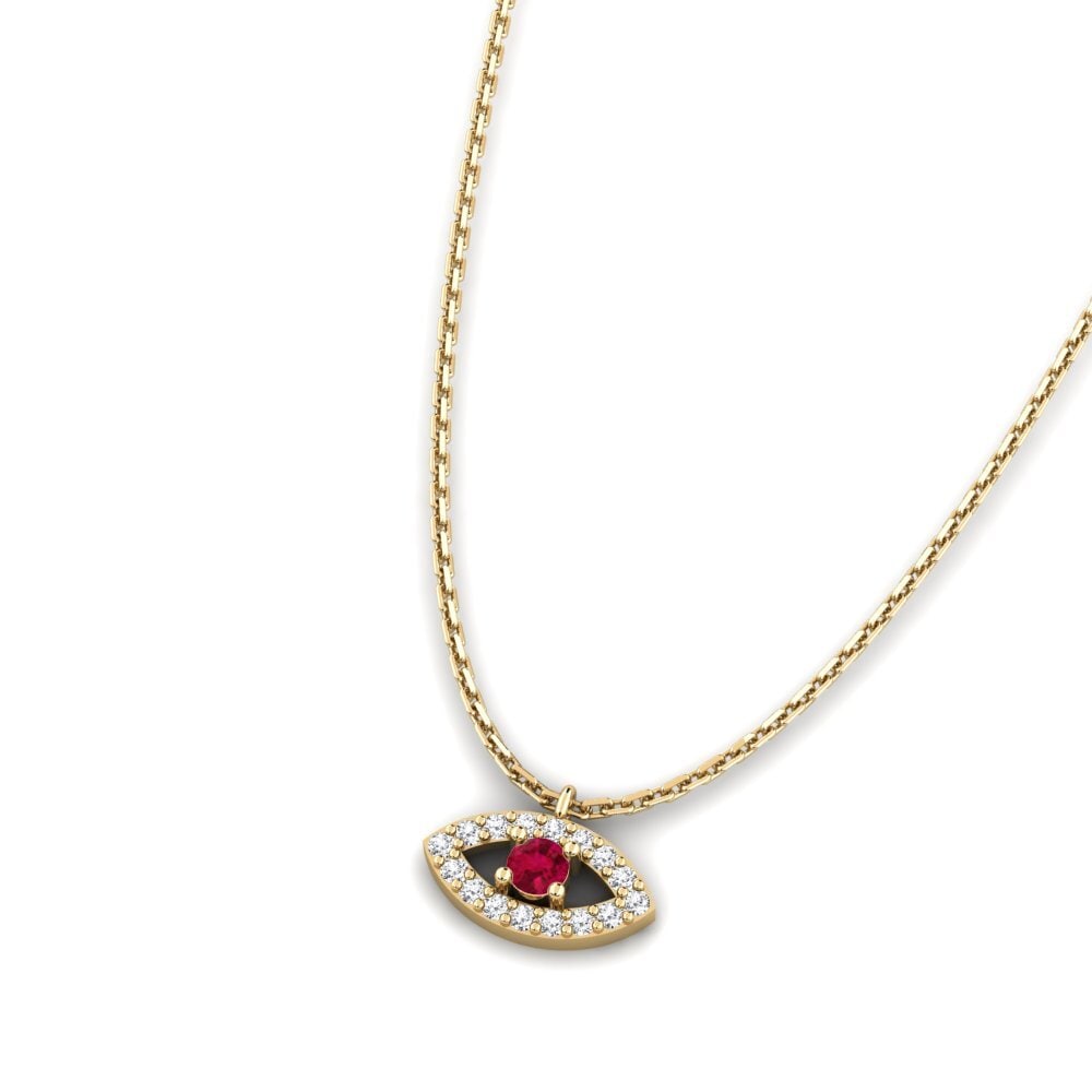 Ruby Women's Necklace Trepalnic