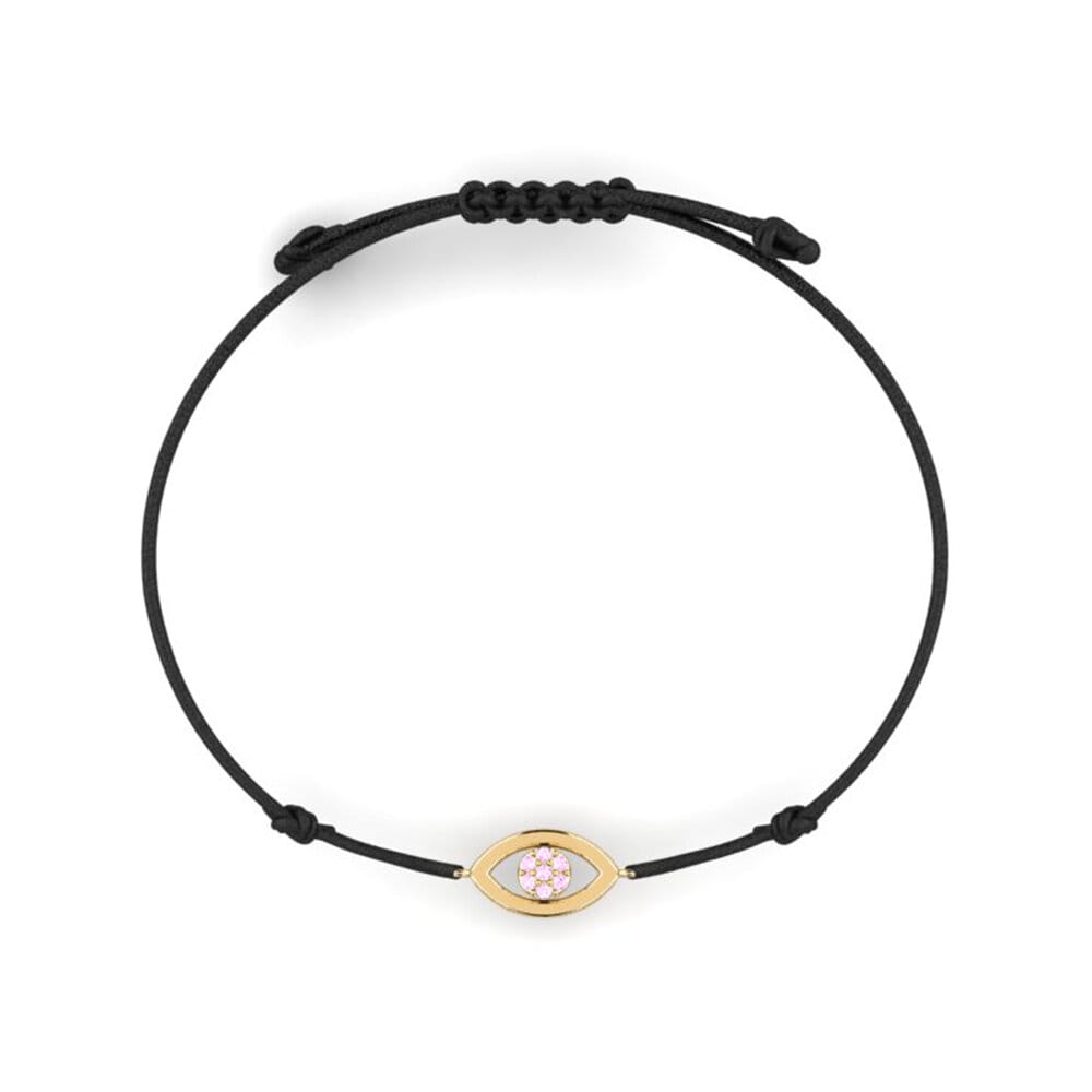 Zafiro Rosado Pulsera de cordón Ukrepvane