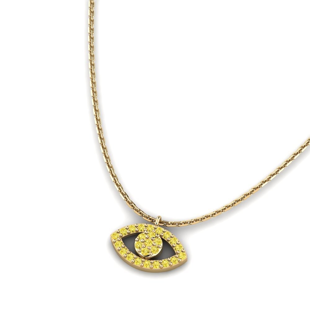 Yellow Sapphire Women's Necklace Vantage