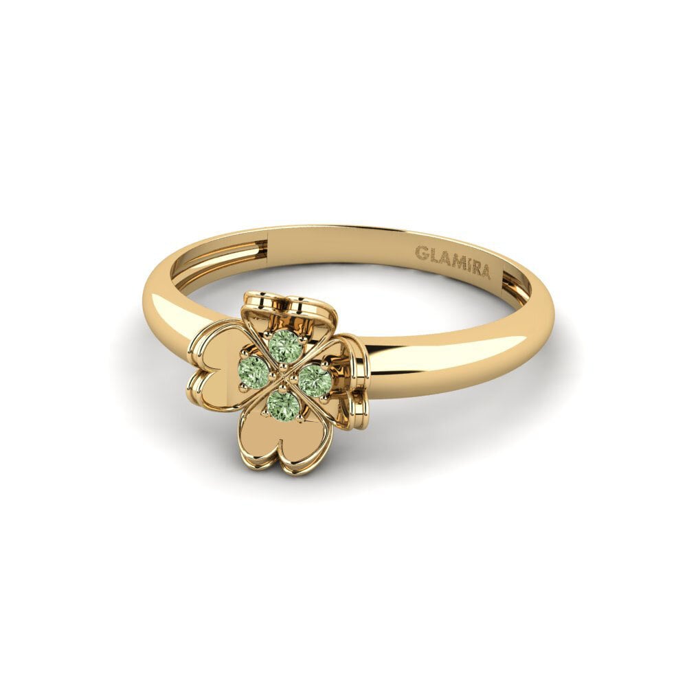 Diamante Verde Anillo Unwalked