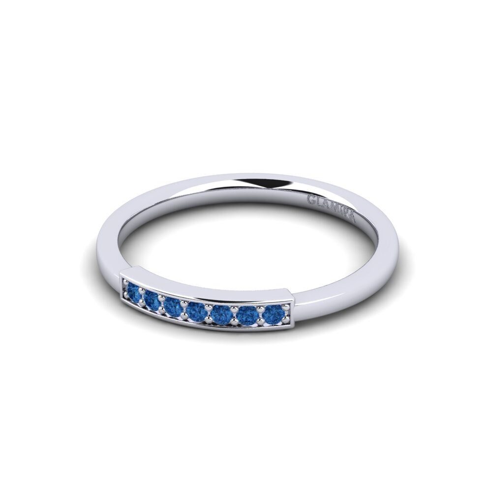 Circonita Azul Oscuro Anillo Vanak