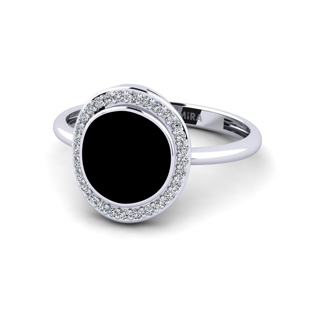 White Silver Ring Waldglas