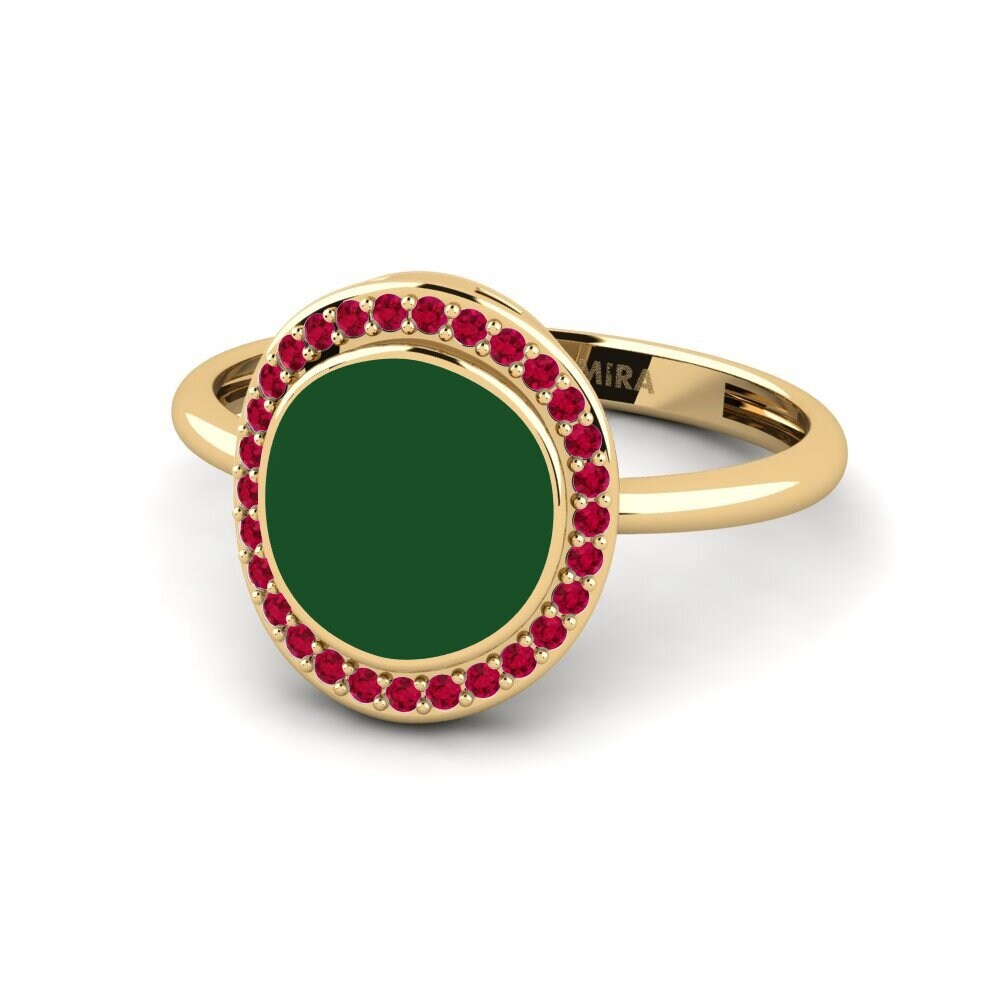 Rubin Ring Waldglas