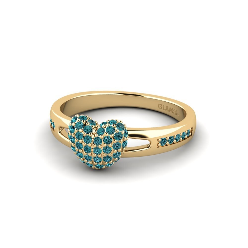 Diamante Azul Anillo Wusden