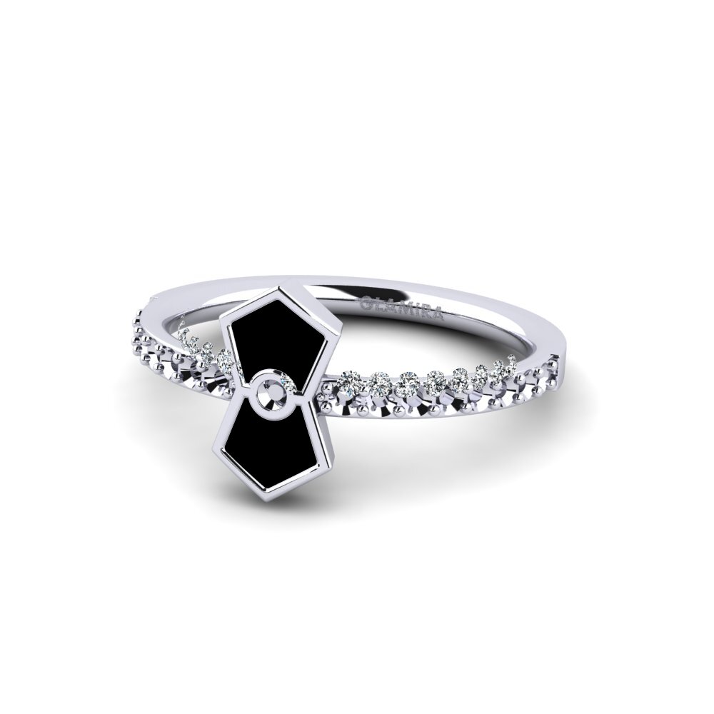 White Silver Ring Xentosa