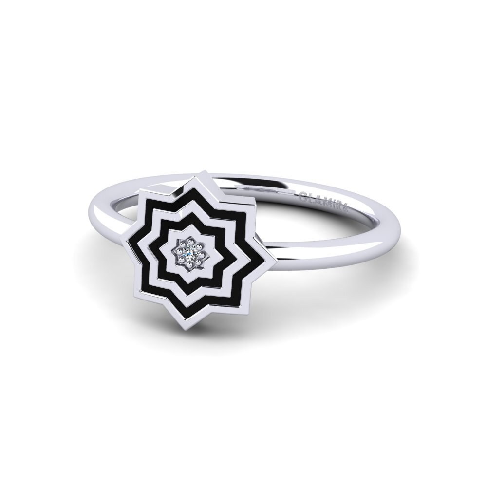White Silver Ring Yandinaw