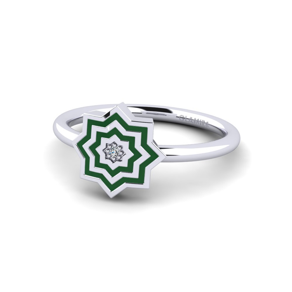 White Silver Ring Yandinaw