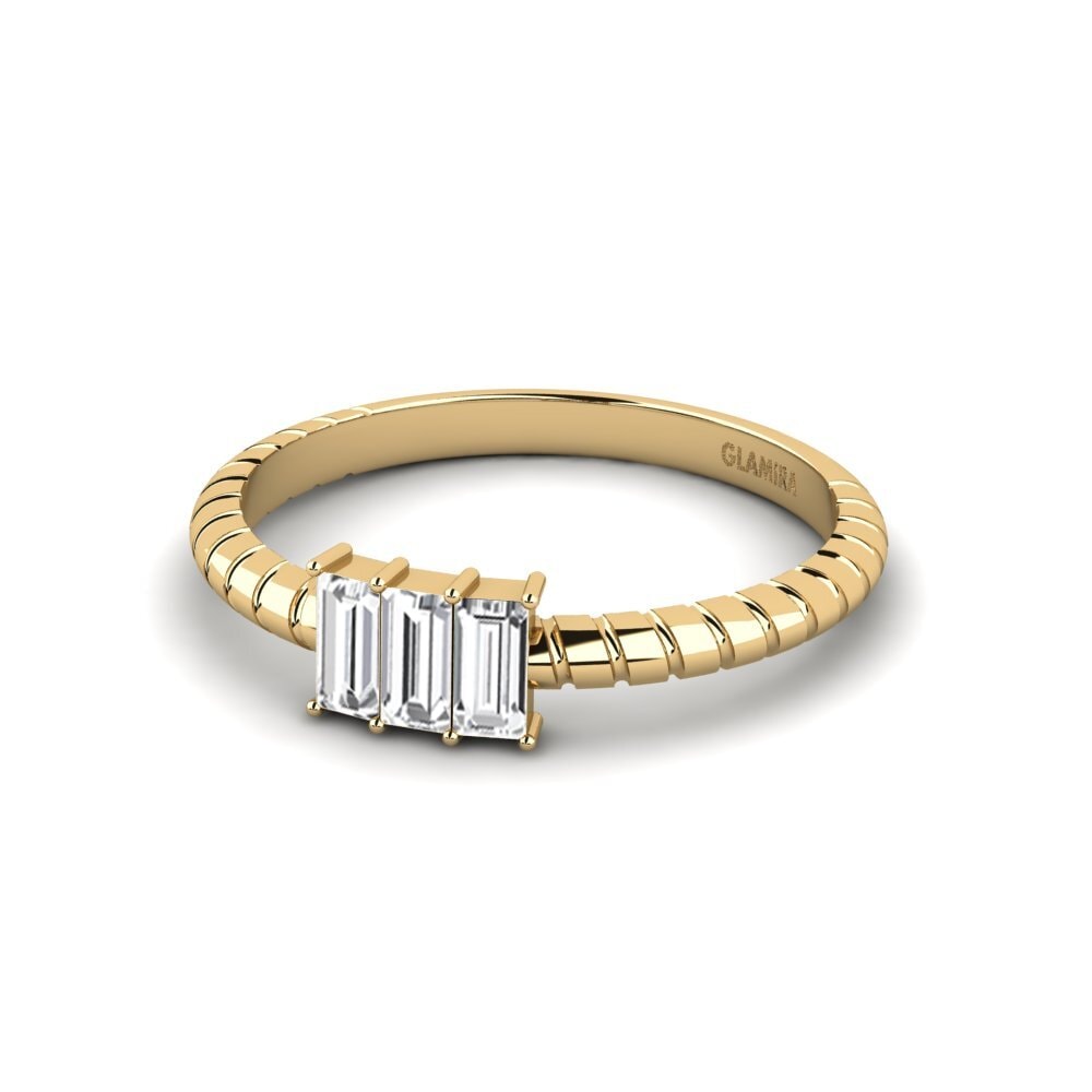 White sapphire Engagement Ring Yaud