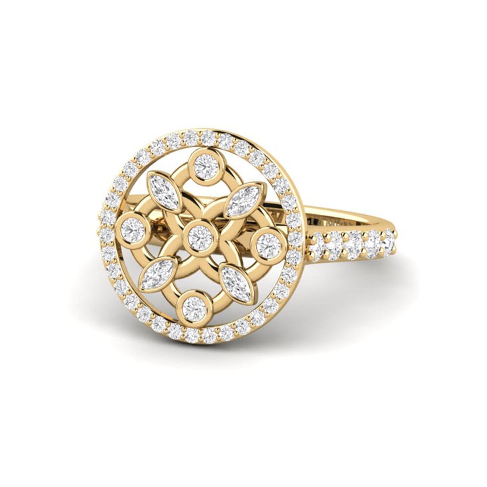 Marquise Saphir Blanc Bague Yirrd