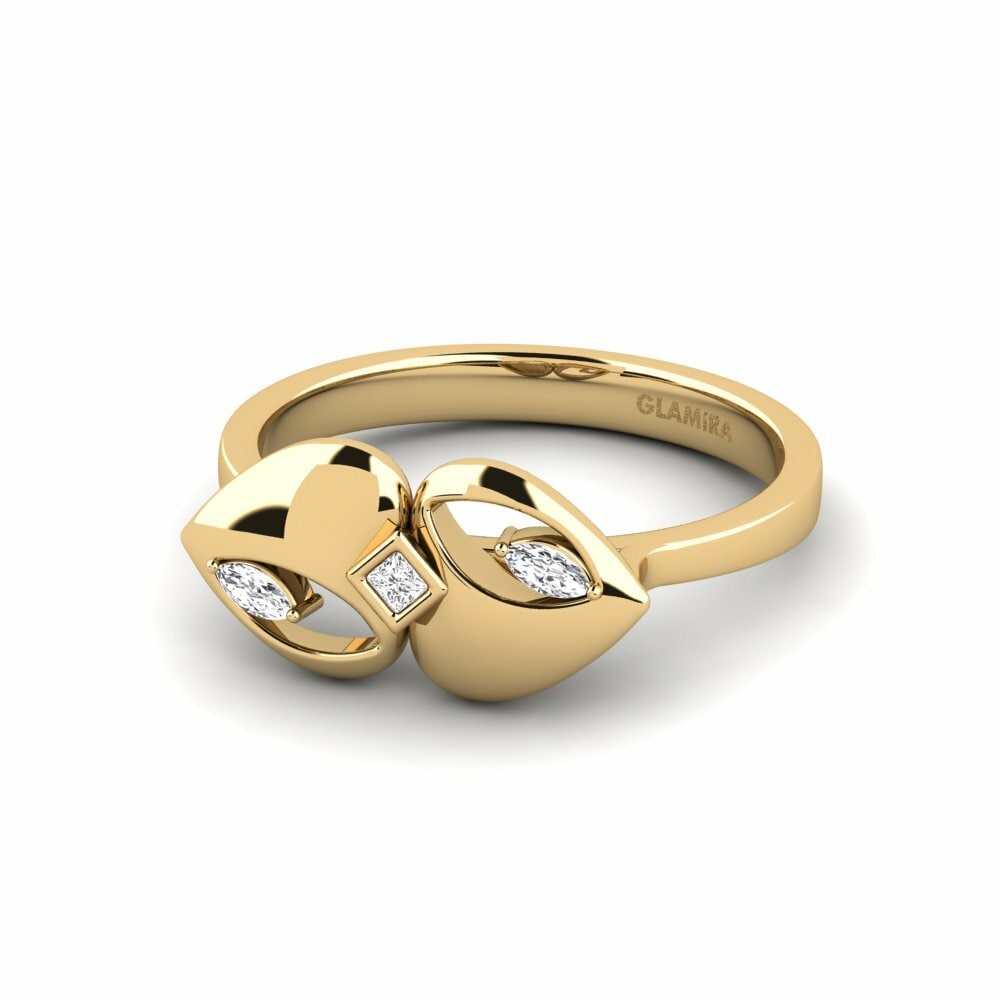 Marquise Saphir Blanc Bague Yldint