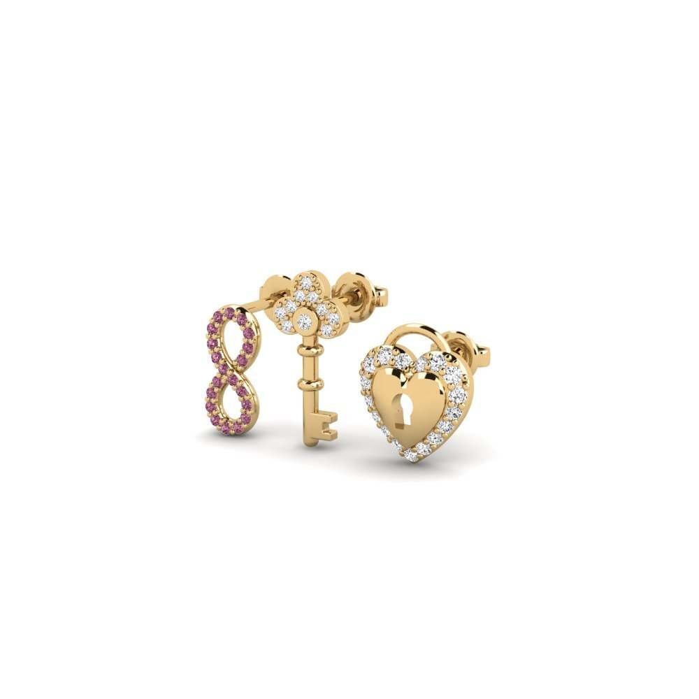 Rhodolit-Granat Damen ohrring Amicitia - SET