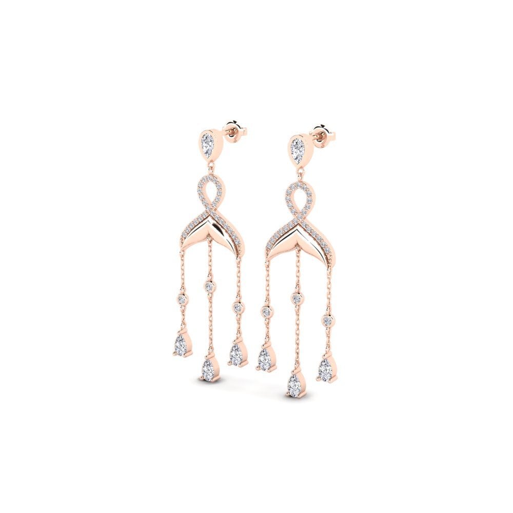14ct Rose Gold Women's Earring Arauco