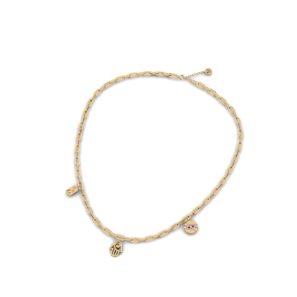 Amethyst Paperclip Necklace Borgarnes