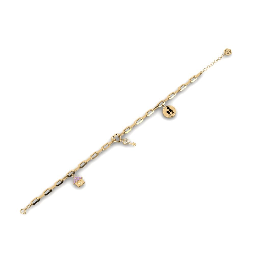 Amethyst Paperclip Bracelet Diam