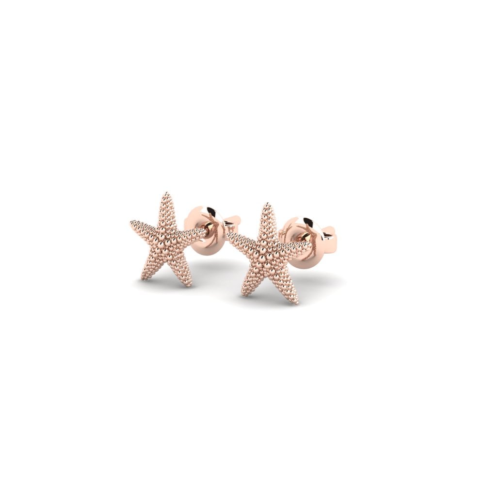 14ct Rose Gold Earring Draugyste - A