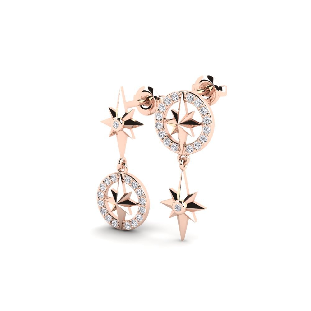 14ct Rose Gold Women's Earring Edukas