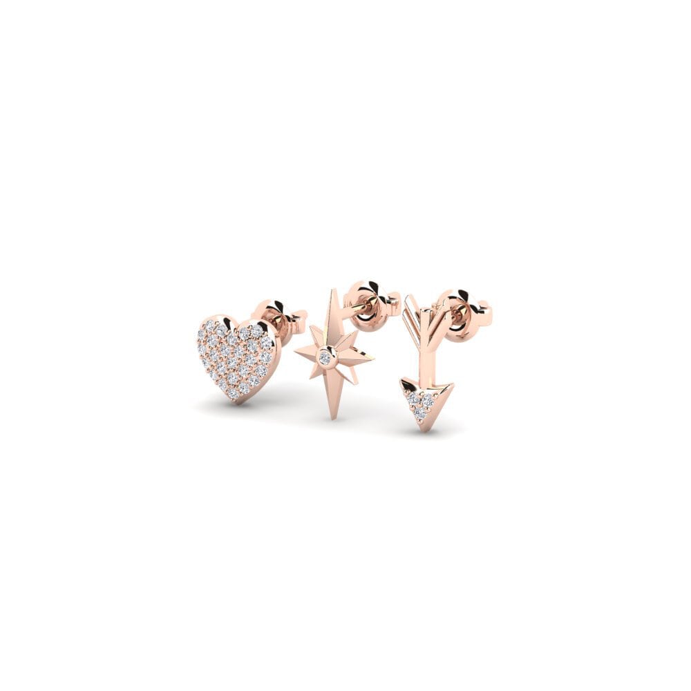 14ct Rose Gold Women's Earring Exito - SET