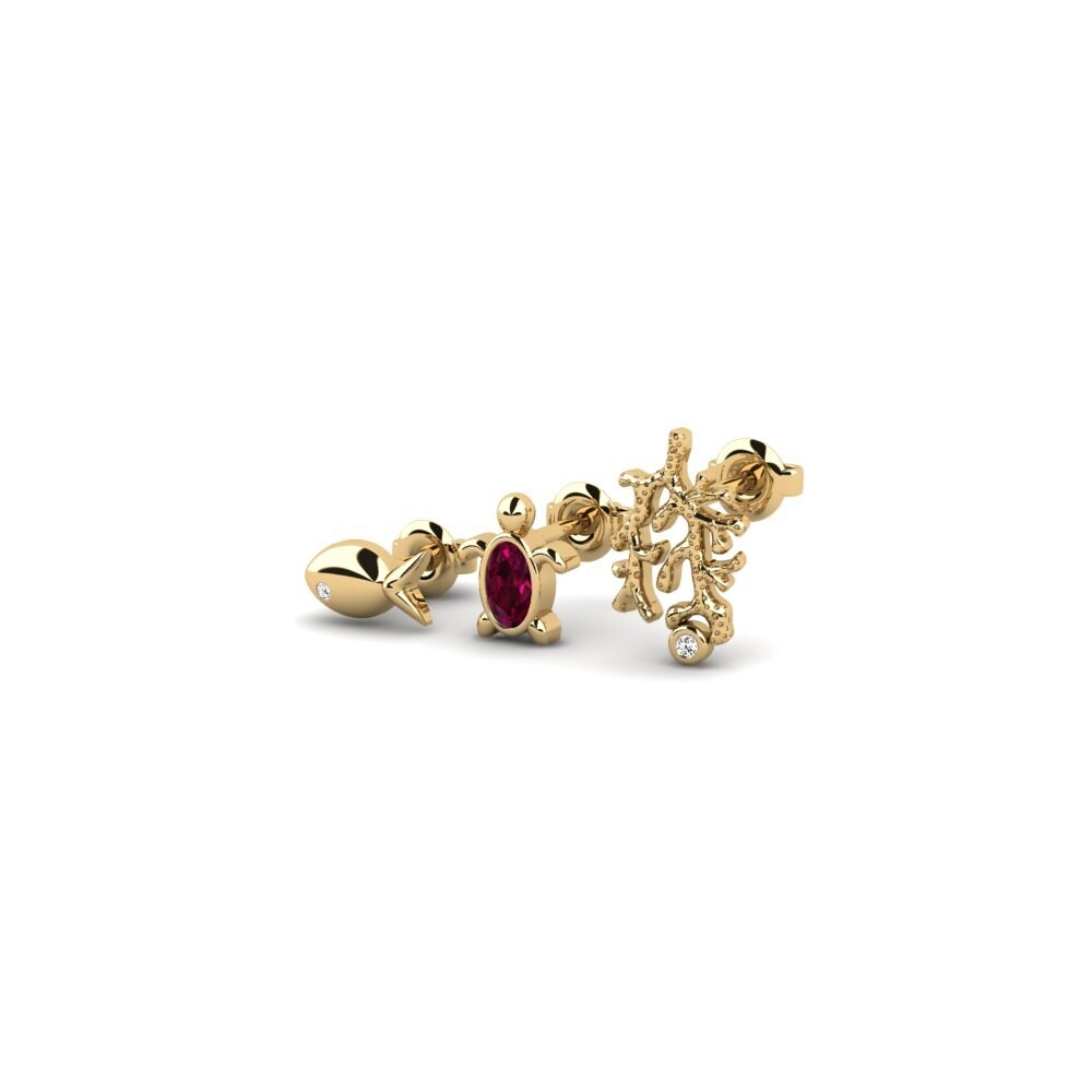 Rhodolit-Granat Damen ohrring Exitosa - SET