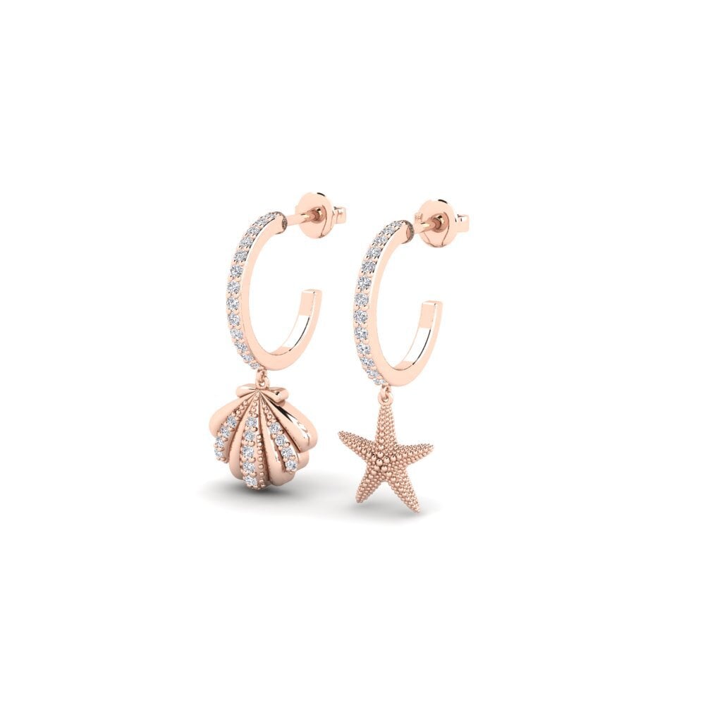 14ct Rose Gold Women's Earring Ingetan
