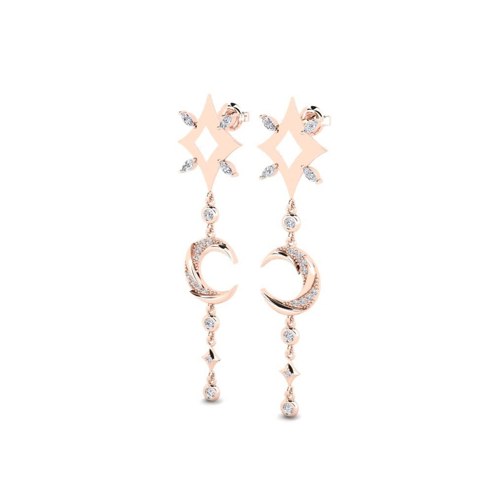 14ct Rose Gold Women's Earring Joutseno