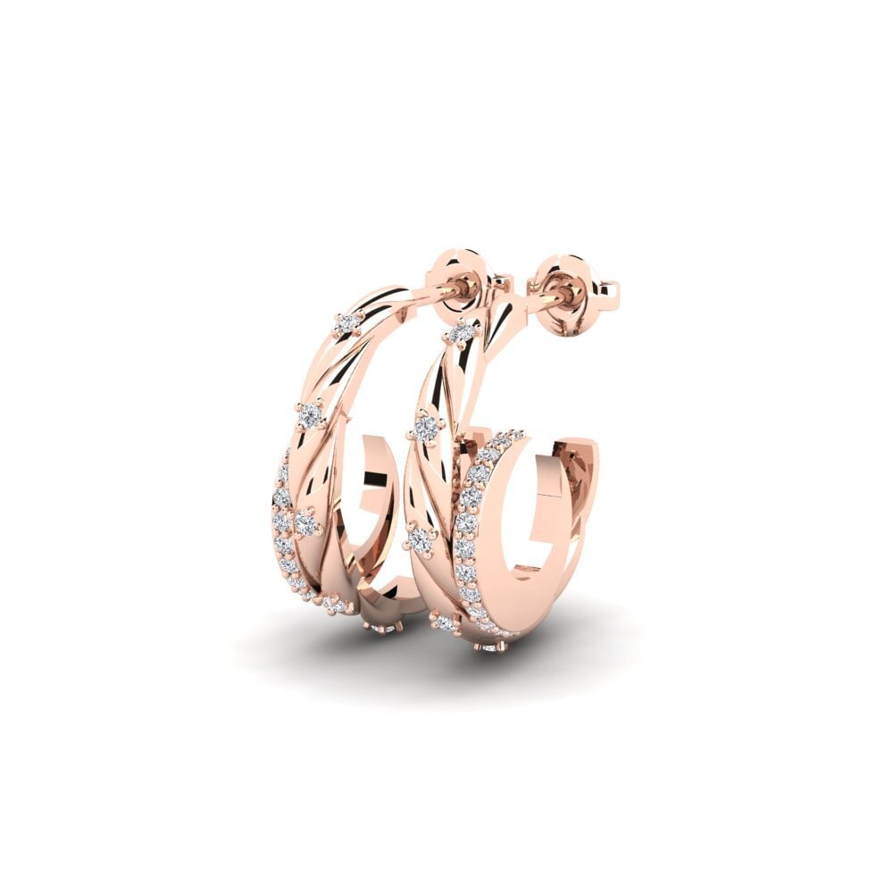 14ct Rose Gold Women's Earring Laugar