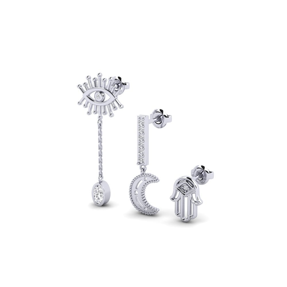 Paladio Diamante Pendiente de mujer Marondera - SET