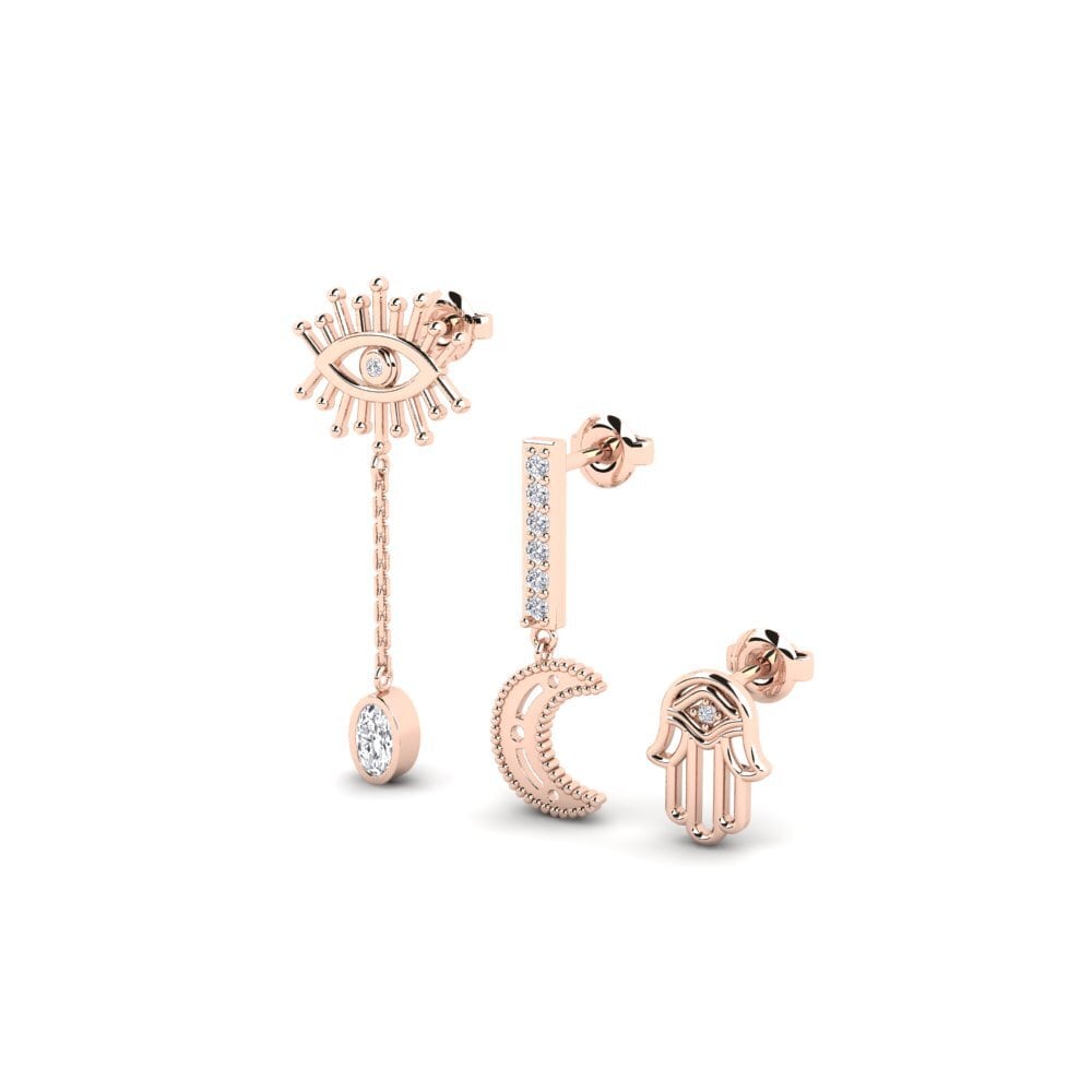 14ct Rose Gold Women's Earring Marondera - SET