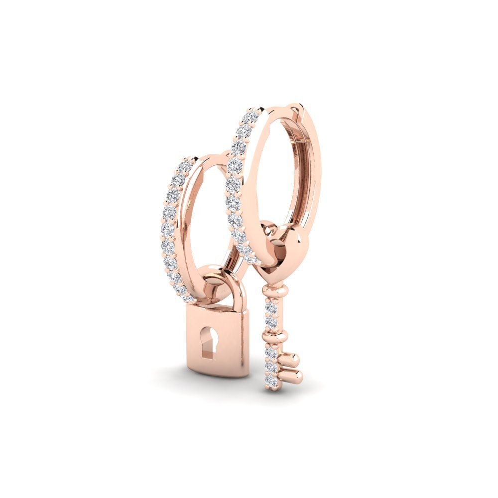14ct Rose Gold Women's Earring Namana