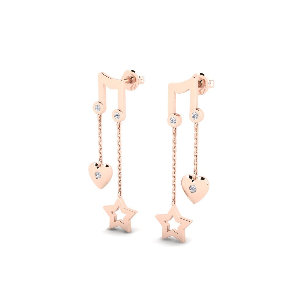14ct Rose Gold Women's Earring Shayen